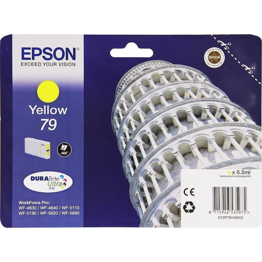 Epson 79 Γνήσιο Μελάνι Εκτυπωτή InkJet Κίτρινο (C13T79144010)