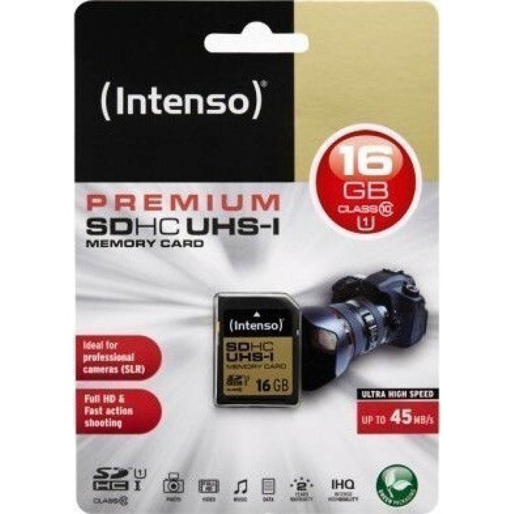 Intenso Premium SDHC 16GB Class 10 U1 UHS-I