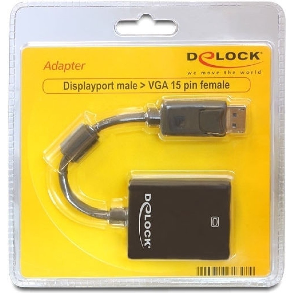 DeLock Μετατροπέας DisplayPort male σε VGA female (61848)