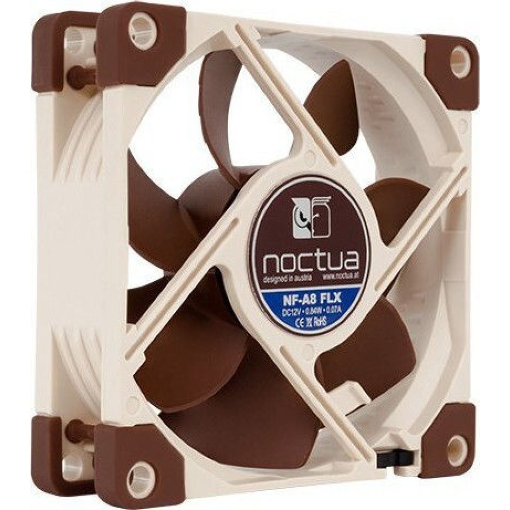 Noctua NF-A8 FLX Case Fan 80mm με Σύνδεση 3-Pin Καφέ
