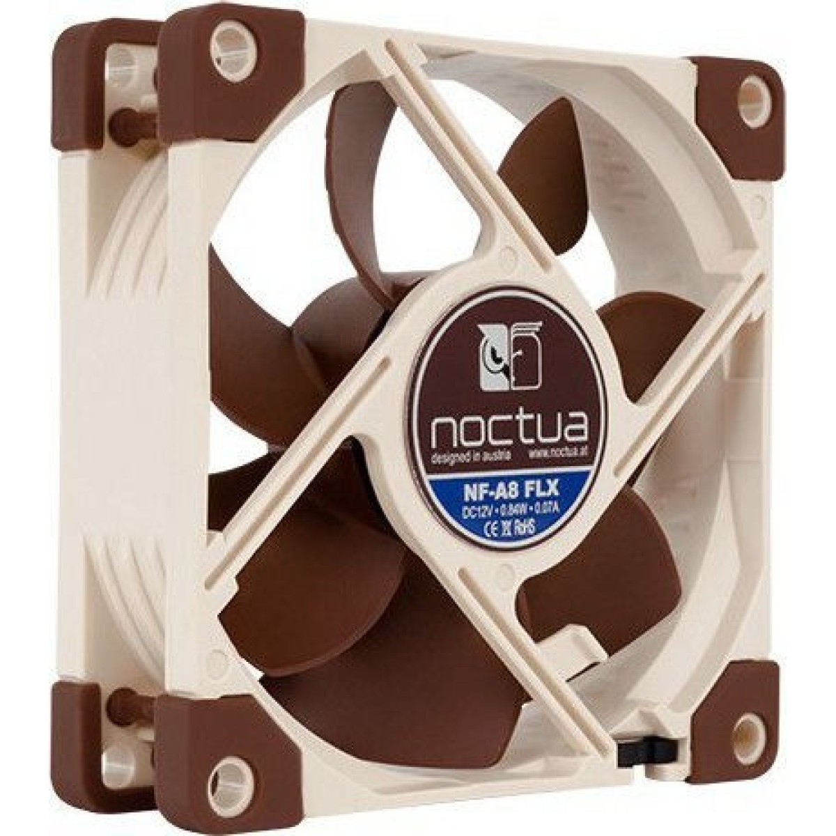Noctua NF-A8 FLX Case Fan 80mm με Σύνδεση 3-Pin Καφέ