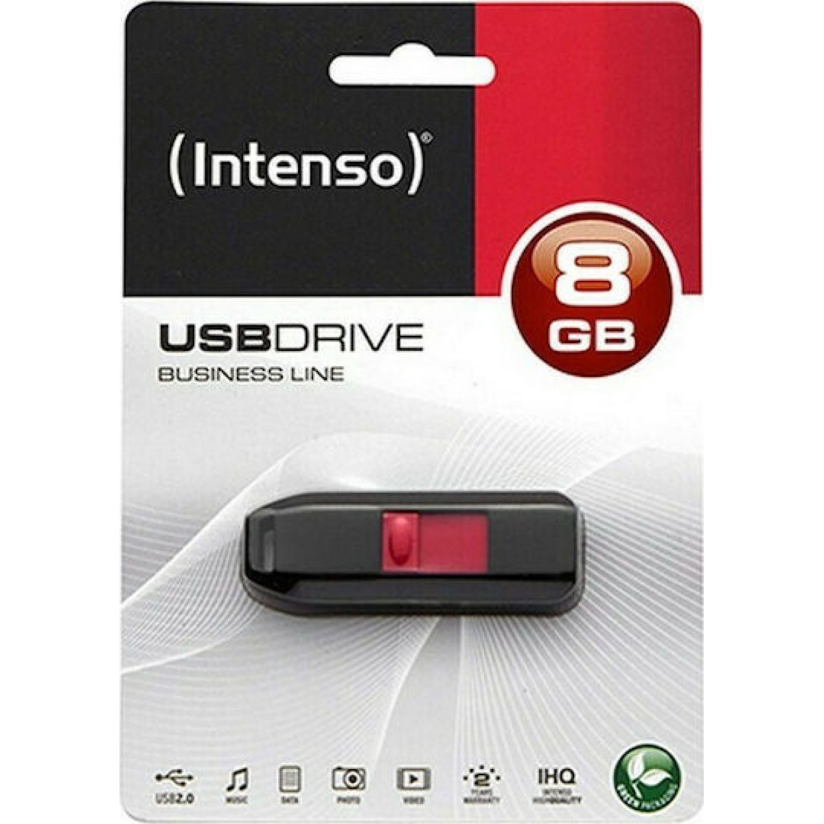 Intenso Business Line 8GB USB 2.0 Stick Μαύρο