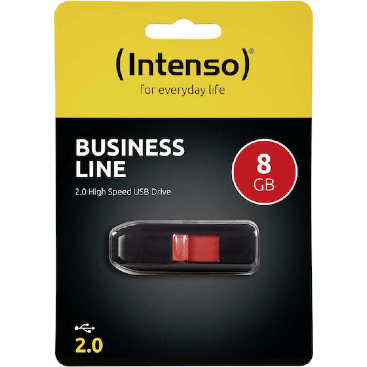 Intenso Business Line 8GB USB 2.0 Stick Μαύρο