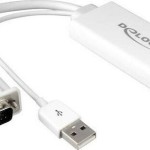 DeLock Μετατροπέας VGA male σε HDMI female Λευκό (62460)