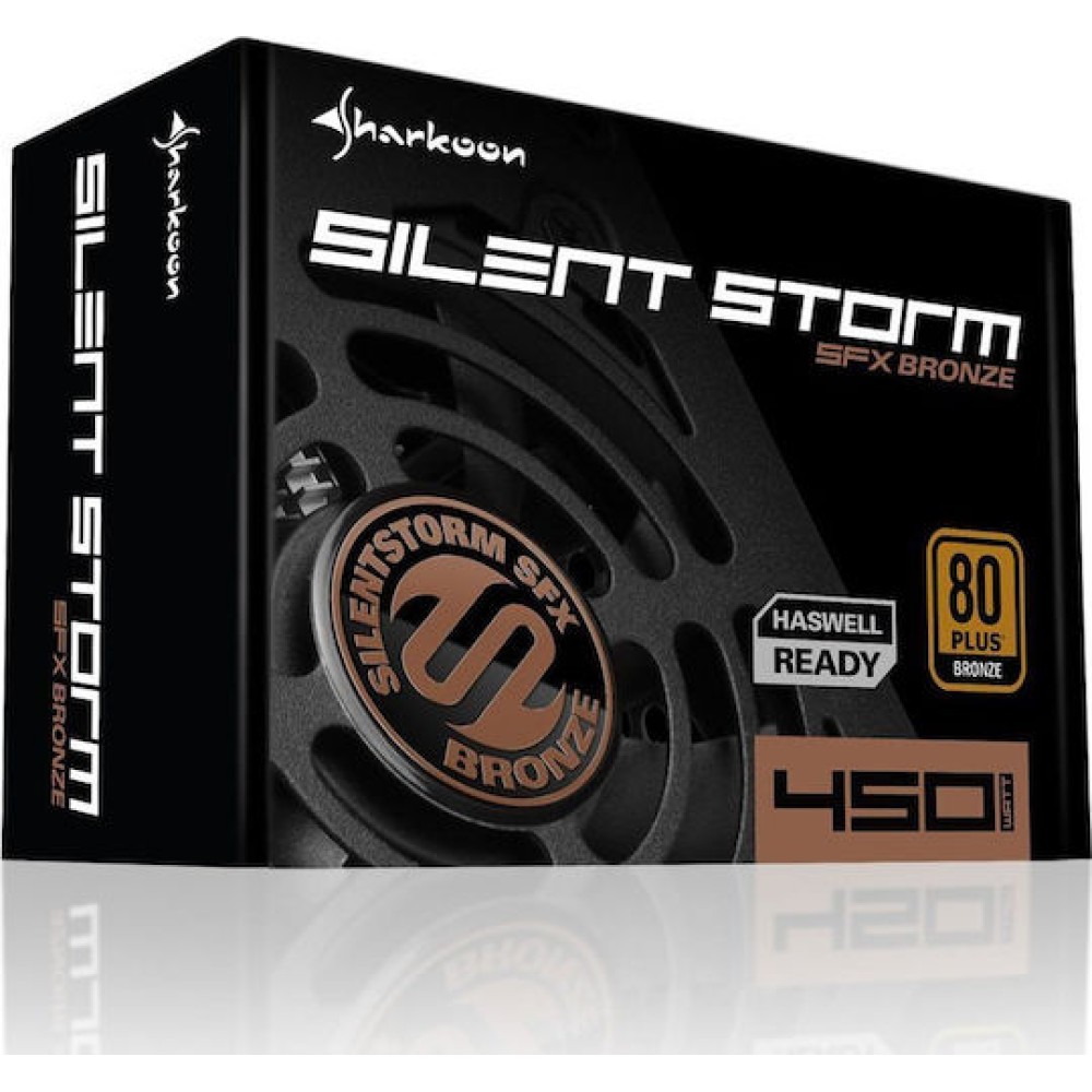 Sharkoon SilentStorm SFX 450W Μαύρο Τροφοδοτικό Υπολογιστή Full Wired 80 Plus Bronze