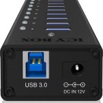 Icy Box USB 3.0 Hub 10 Θυρών με σύνδεση USB-A & Θύρα Φόρτισης και Εξωτερική Παροχή Ρεύματος