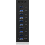 Icy Box USB 3.0 Hub 10 Θυρών με σύνδεση USB-A & Θύρα Φόρτισης και Εξωτερική Παροχή Ρεύματος
