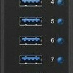 Icy Box USB 3.0 Hub 10 Θυρών με σύνδεση USB-A & Θύρα Φόρτισης και Εξωτερική Παροχή Ρεύματος
