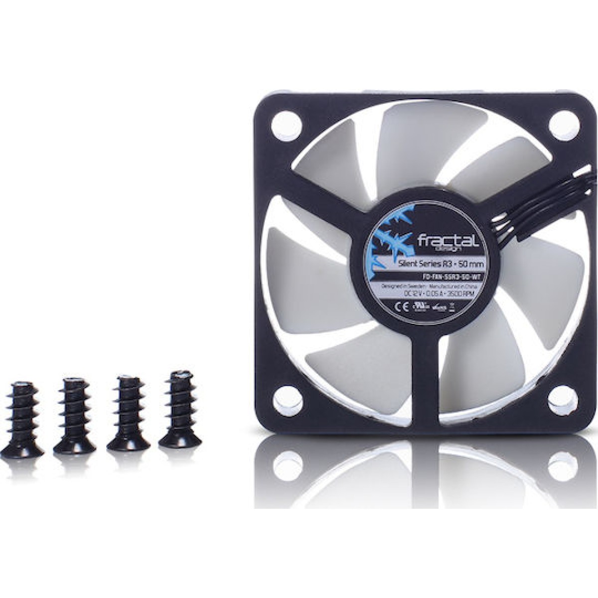 Fractal Design Silent Series R3 Case Fan 50mm με Σύνδεση 3-Pin Λευκό