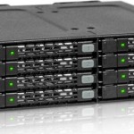 Icy Dock ToughArmor Rugged Full Metal 8-Bay 2.5 Inch SATA HDD/SSD (7mm) Backplane Cage for External 5.25 Inch Bay Μαύρο (MB998SP-B)