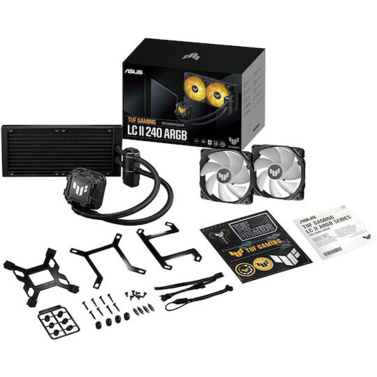 Asus TUF Gaming LC 240 II Υδρόψυξη Επεξεργαστή Διπλού Ανεμιστήρα 120mm για Socket AM4/AM5/1200/115x με ARGB Φωτισμό