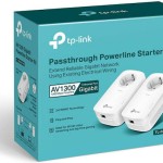 TP-LINK TL-PA8010P KIT v4 Powerline Διπλό για Ενσύρματη Σύνδεση με Passthrough Πρίζα και Θύρα Gigabit Ethernet