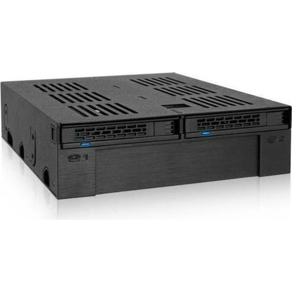 Icy Dock ExpressCage 2x2.5 Inch SAS/SATA HDD/SSD Mobile Rack And 3.5 Inch Slot for External 5.25 Inch Bay Μαύρο (MB322SP-B)
