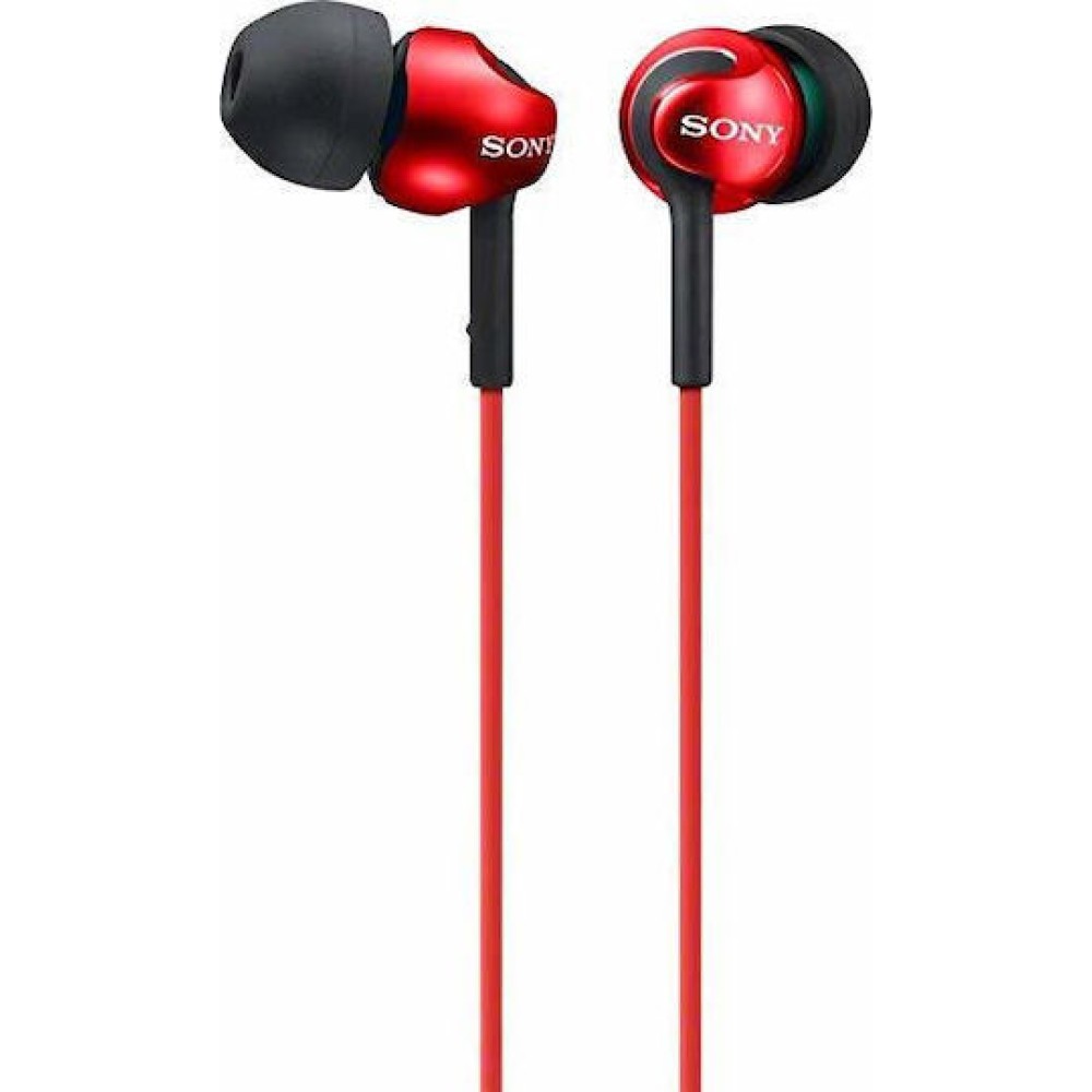 Sony MDR-EX110AP In-ear Handsfree με Βύσμα 3.5mm Κόκκινο