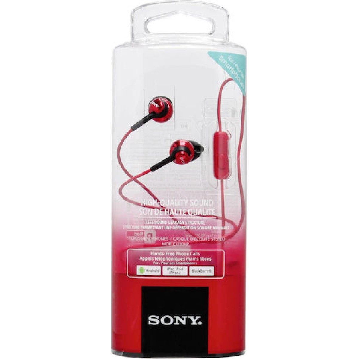 Sony MDR-EX110AP In-ear Handsfree με Βύσμα 3.5mm Κόκκινο