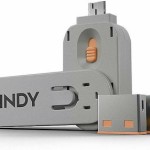 Lindy Port Blocker Usb (1 Key + 4 X Blocks) Orange (40453)