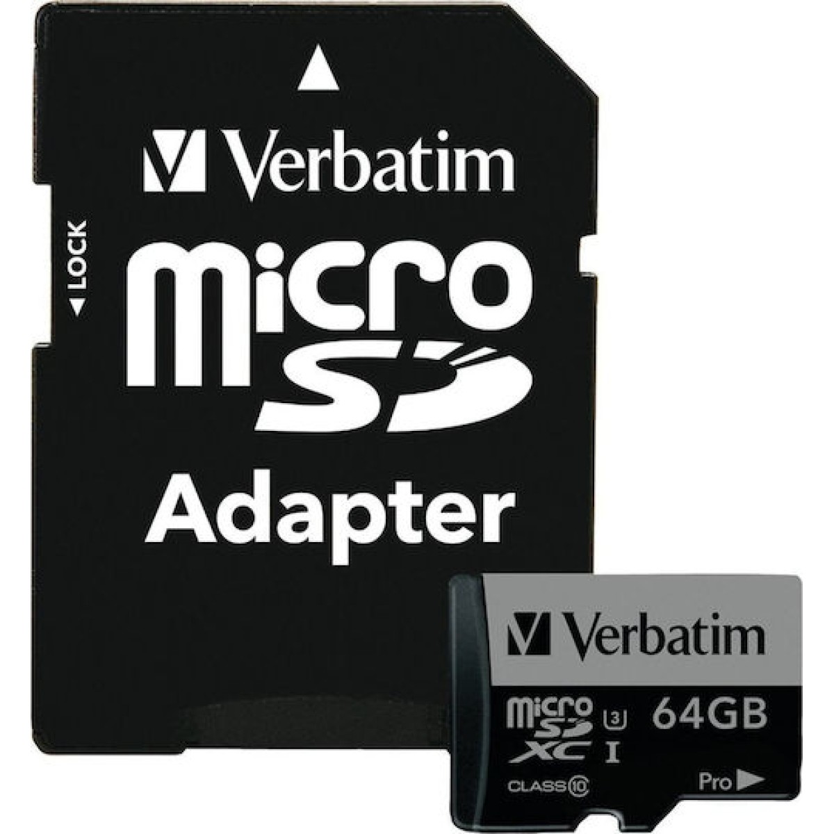 Verbatim Pro microSDXC 64GB Class 10 U3 UHS-I με αντάπτορα