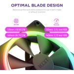 NZXT F120 RGB Duo Case Fan με Σύνδεση 4-Pin PWM