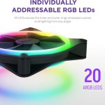 NZXT F120 RGB Duo Case Fan με Σύνδεση 4-Pin PWM