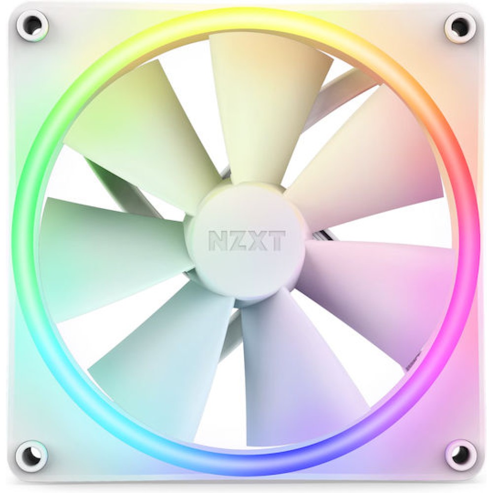 NZXT F120 RGB Duo Case Fan με Σύνδεση 4-Pin PWM Λευκό