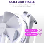 NZXT F120 RGB Duo Case Fan με Σύνδεση 4-Pin PWM Λευκό