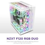 NZXT F120 RGB Duo Case Fan με Σύνδεση 4-Pin PWM Λευκό