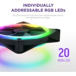 NZXT F120 RGB Duo Case Fan με Σύνδεση 4-Pin PWM 3τμχ