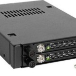 Icy Dock ToughArmor EX Industrial Rugged Full Metal 2x 2.5 Inch SATA/SAS HDD/SSD Mobile Rack for External 3.5 Inch Drive Bay Μαύρο (MB492SKL-B)