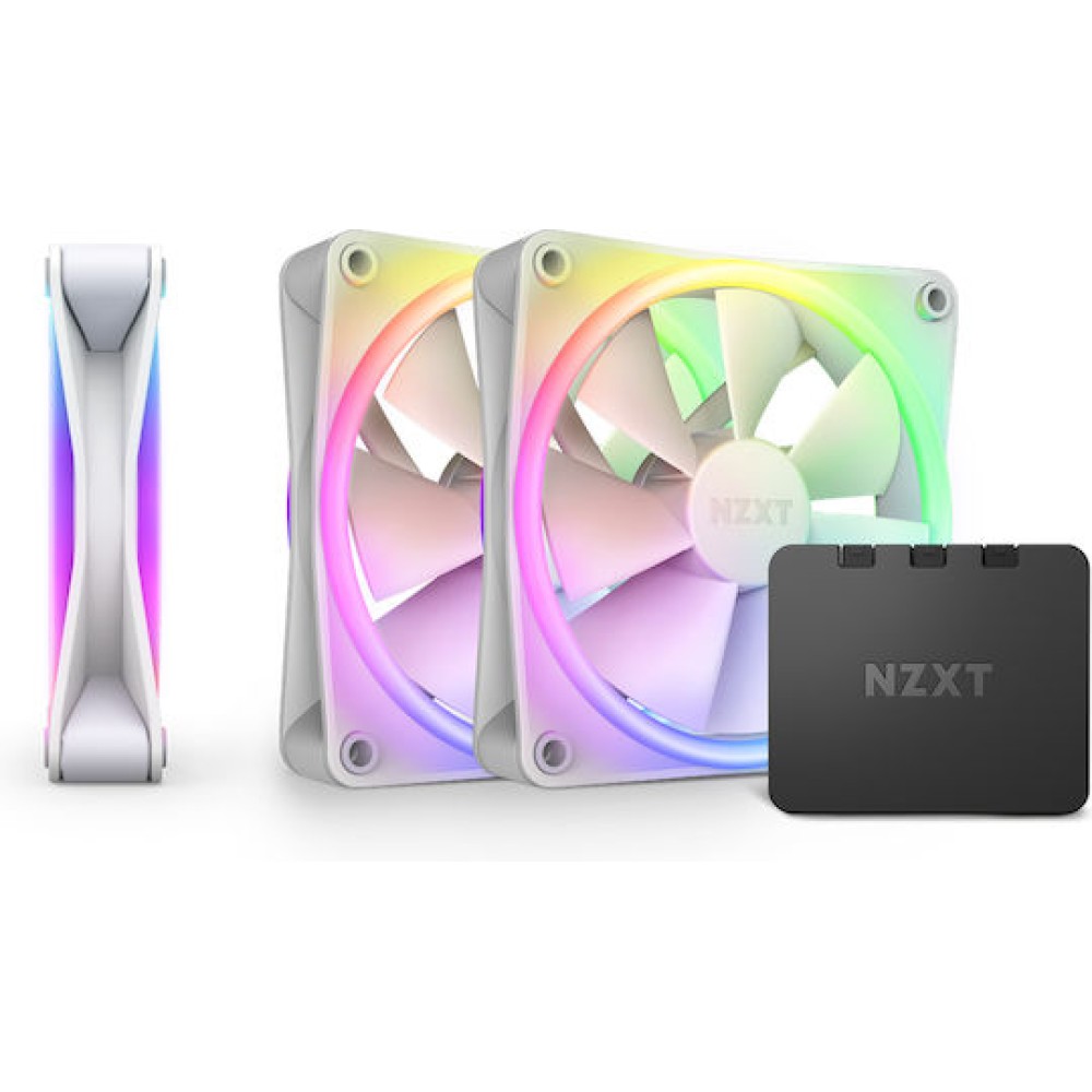 NZXT F120 RGB Duo Case Fan με Σύνδεση 4-Pin PWM Λευκό