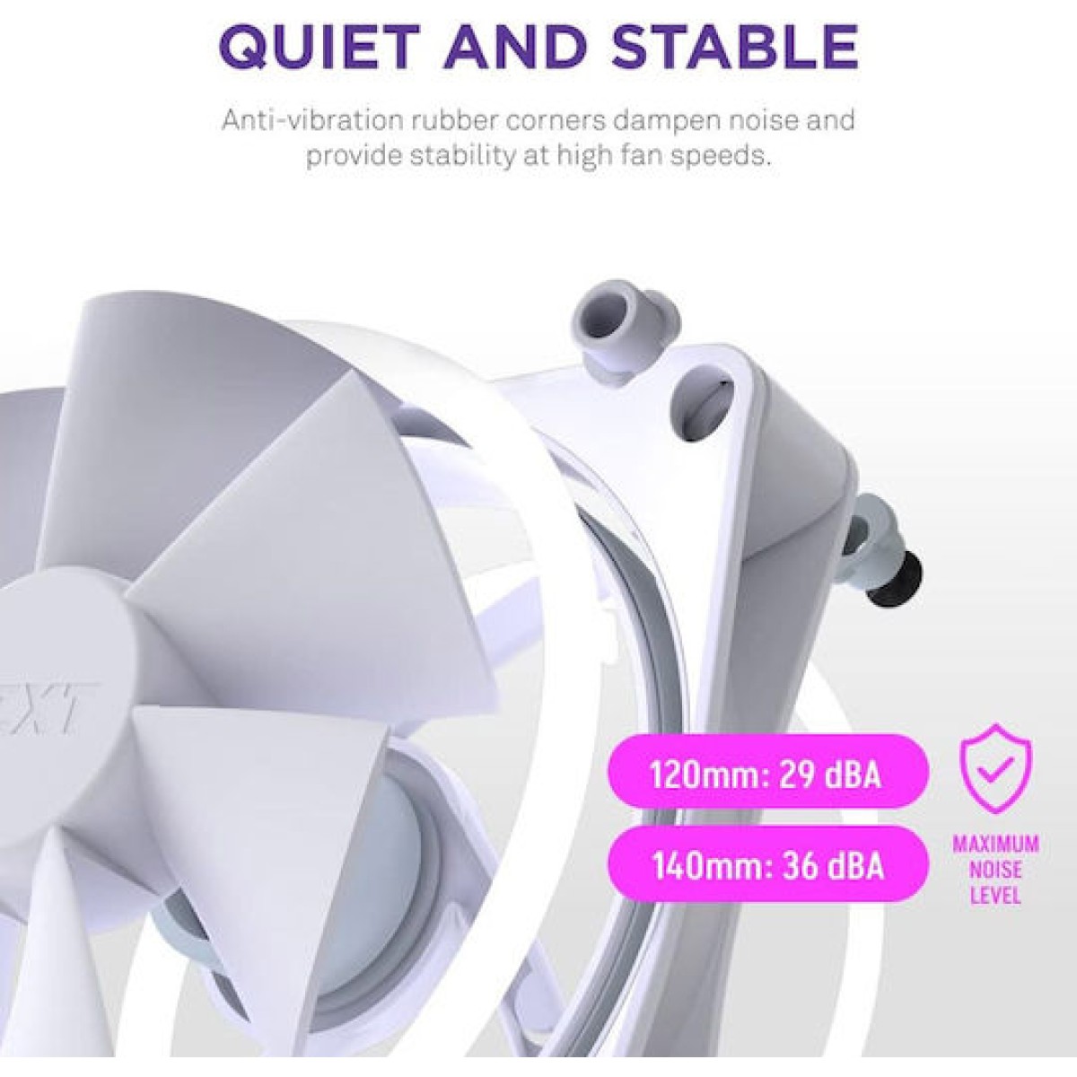 NZXT F120 RGB Duo Case Fan με Σύνδεση 4-Pin PWM Λευκό