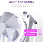 NZXT F120 RGB Duo Case Fan με Σύνδεση 4-Pin PWM Λευκό