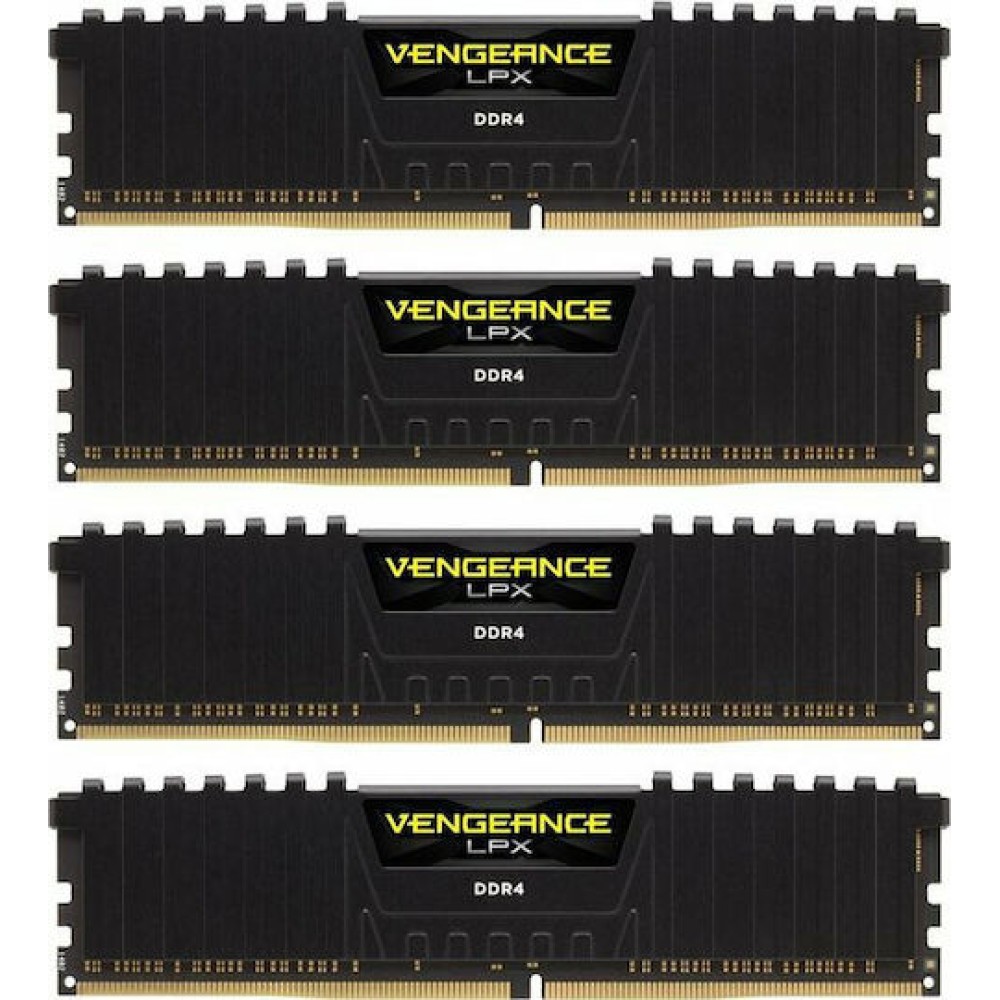 Corsair Vengeance LPX DDR4 64GB RAM με 4x16GB Modules και Ταχύτητα 2400 για Desktop