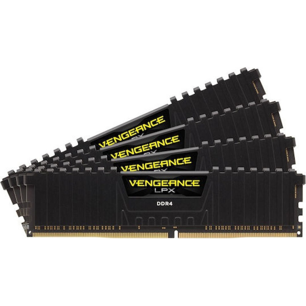 Corsair Vengeance LPX DDR4 64GB RAM με 4x16GB Modules και Ταχύτητα 2400 για Desktop