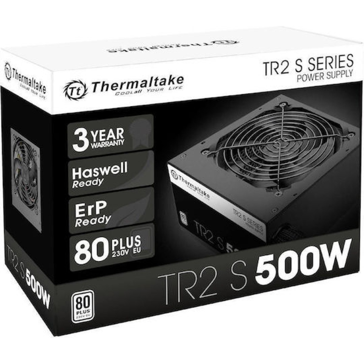Thermaltake TR2 S 500W Μαύρο Τροφοδοτικό Υπολογιστή Full Wired 80 Plus Standard
