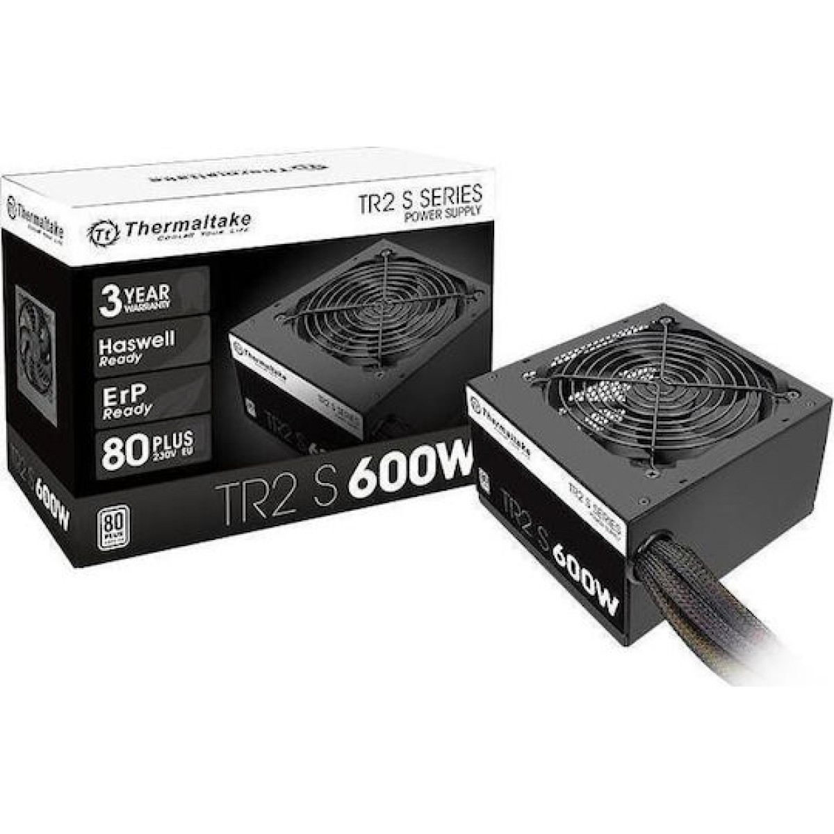 Thermaltake TR2 S 600W Μαύρο Τροφοδοτικό Υπολογιστή Full Wired 80 Plus Standard