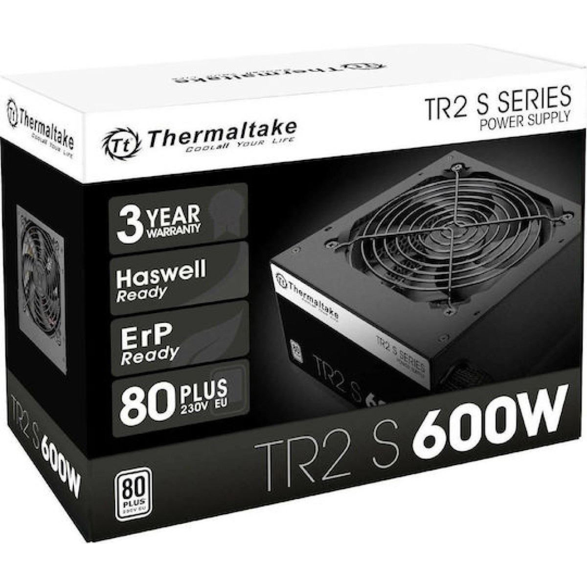Thermaltake TR2 S 600W Μαύρο Τροφοδοτικό Υπολογιστή Full Wired 80 Plus Standard