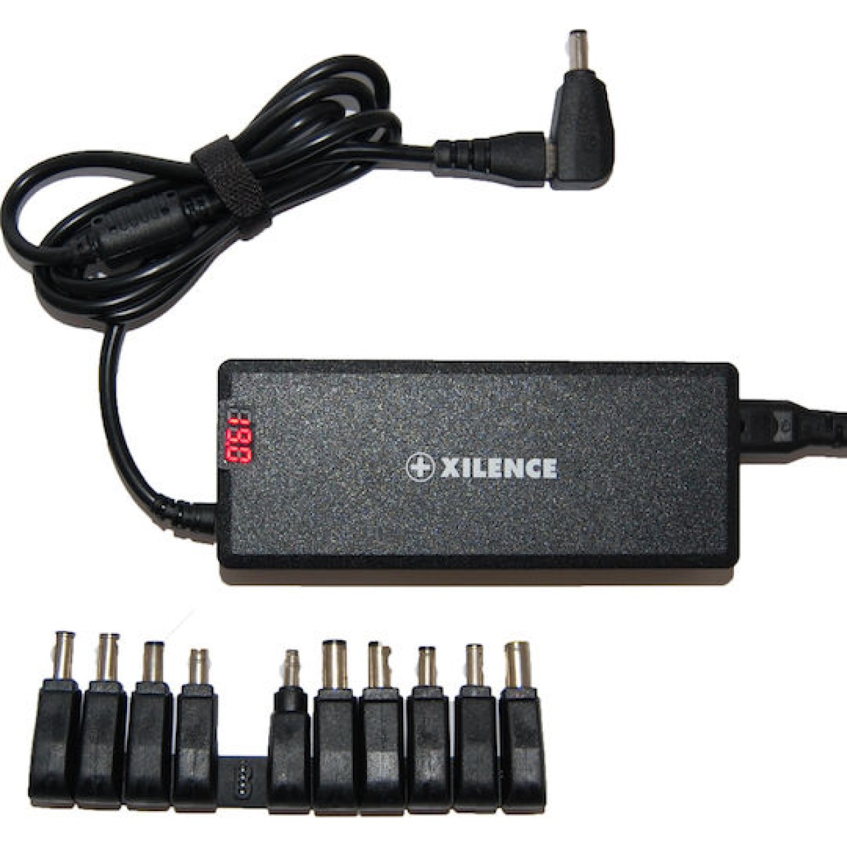 Xilence Universal Φορτιστής Laptop 90W με Αποσπώμενο Καλώδιο Τροφοδοσίας και με σετ βυσμάτων