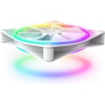 NZXT F140 RGB Duo Case Fan με Σύνδεση 4-Pin PWM 2τμχ Λευκό