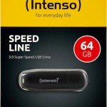 Intenso Speed Line 64GB USB 3.0 Stick Μαύρο