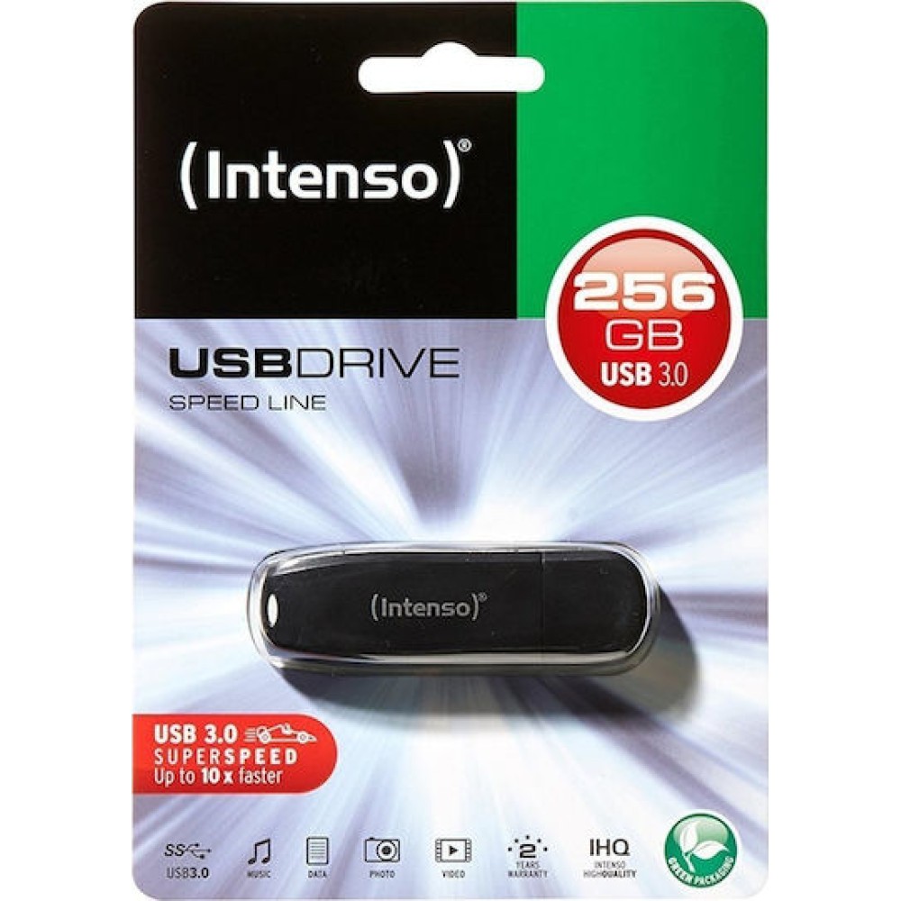 Intenso Speed Line 256GB USB 3.0 Stick Μαύρο
