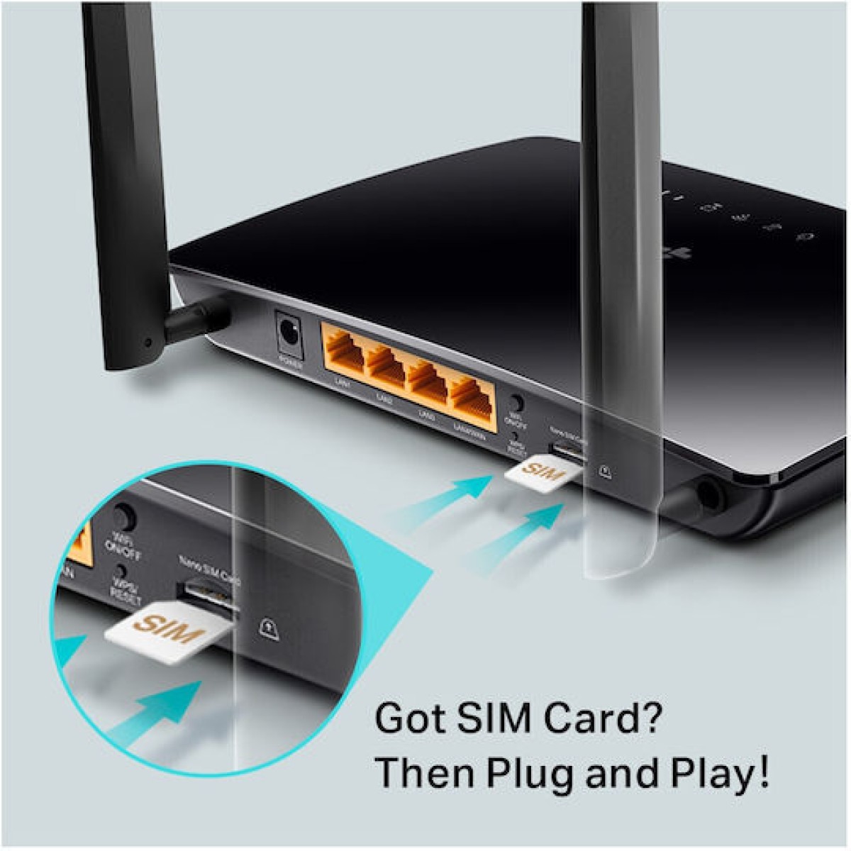 TP-LINK TL-MR6400 v7 Ασύρματο 4G Mobile Router Wi‑Fi 4 με 3 Θύρες Ethernet