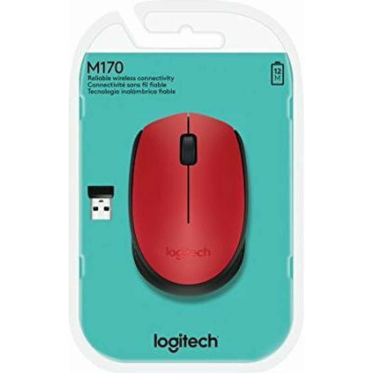 Logitech M171 Ασύρματο Mini Ποντίκι Κόκκινο