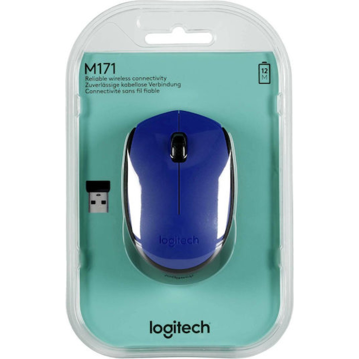 Logitech M171 Ασύρματο Mini Ποντίκι Μπλε