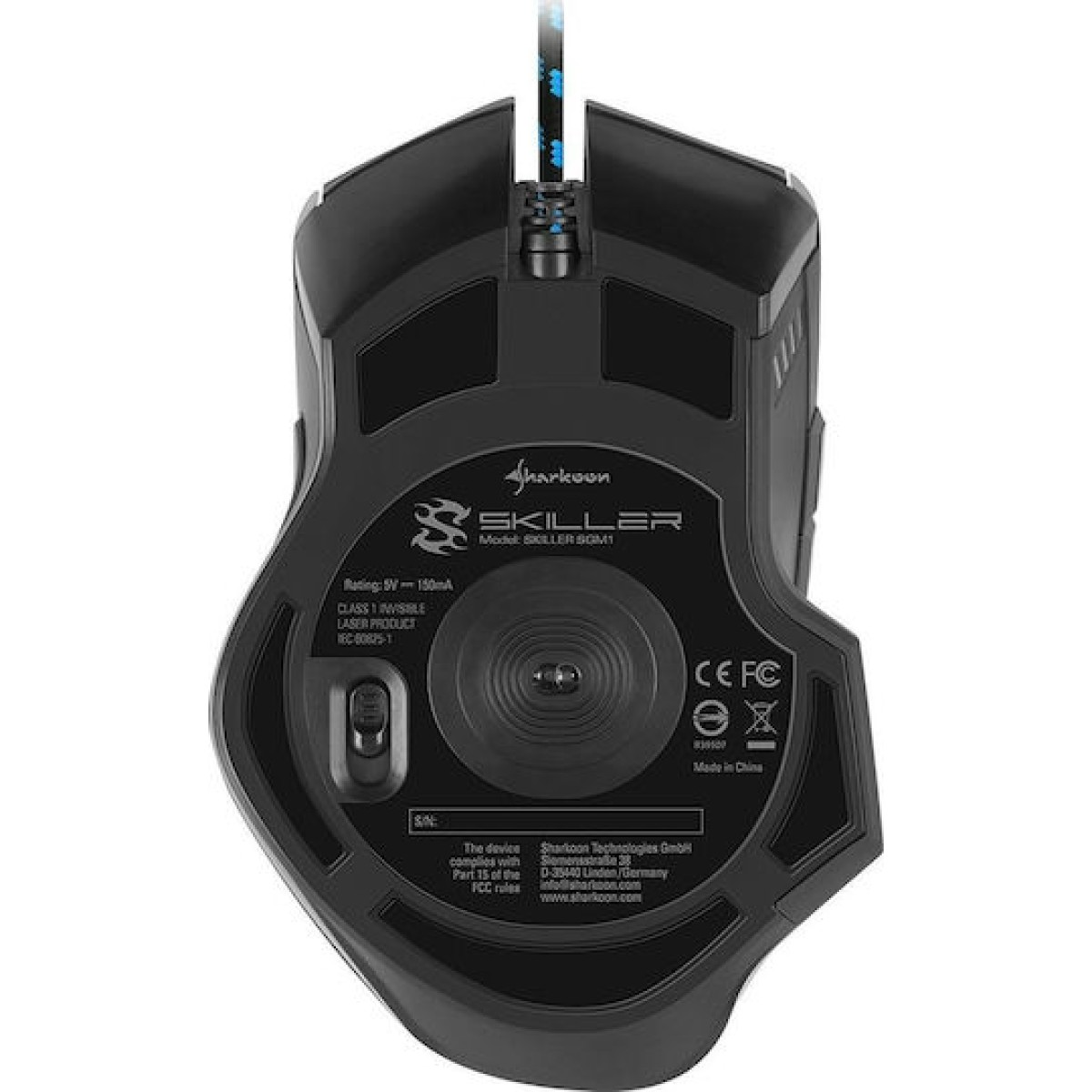 Sharkoon Skiller SGM1 RGB Gaming Ποντίκι 10800 DPI Μαύρο