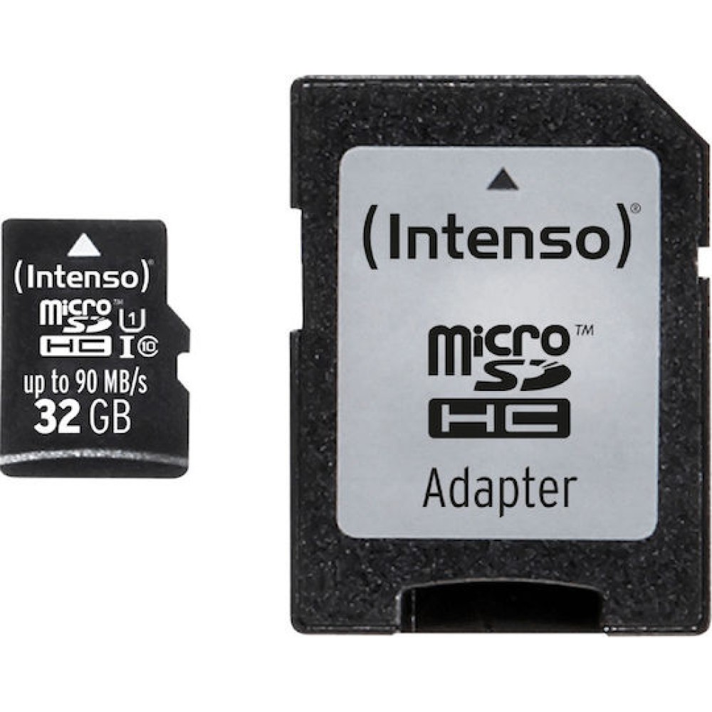 Intenso Professional microSDHC 32GB Class 10 U1 UHS-I με αντάπτορα