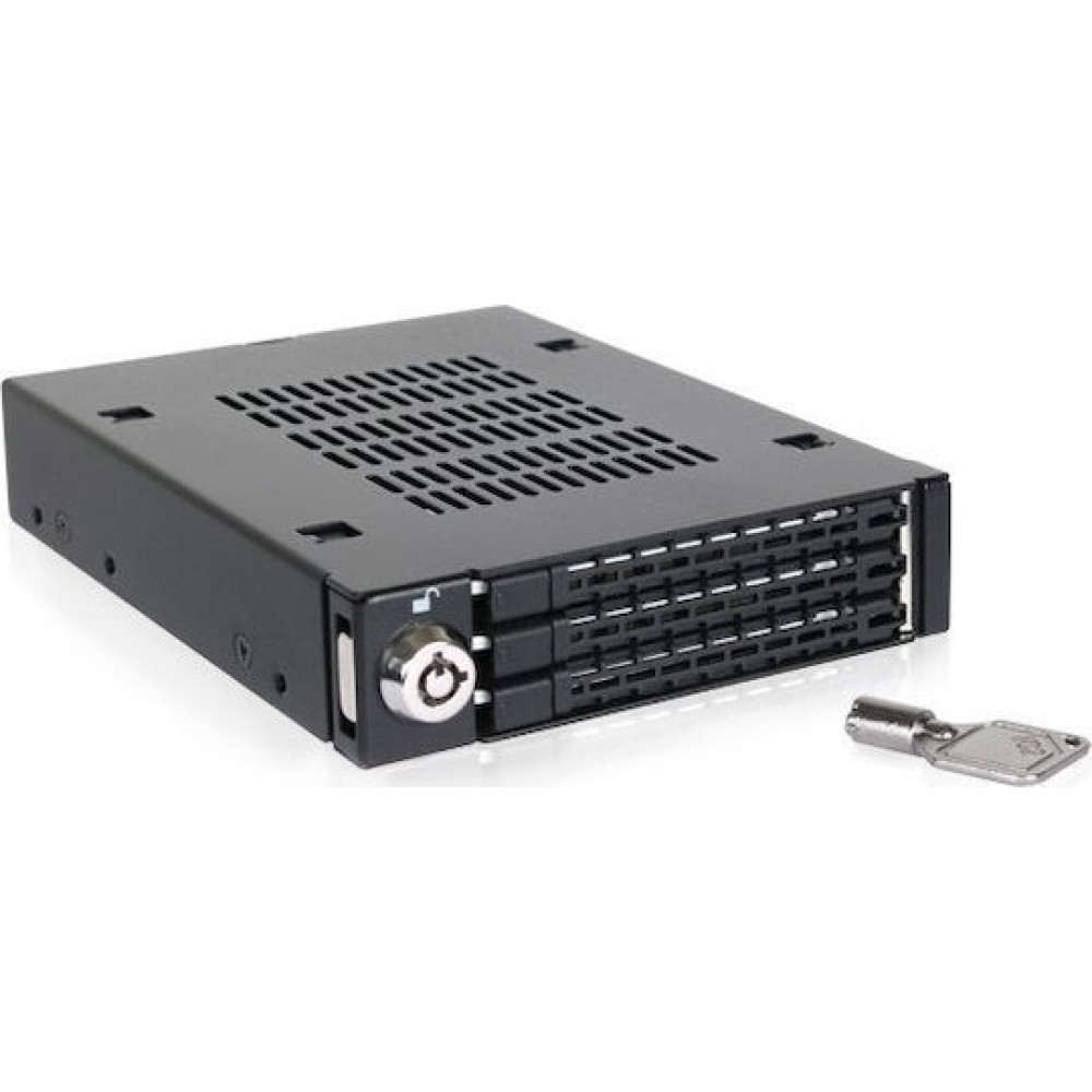 Icy Dock ToughArmor Triple Bay 2.5 Inch SAS/SATA HDD/SSD Mobile Rack For External 3.5 Inch Drive Bay Μαύρο (MB993SK-B)