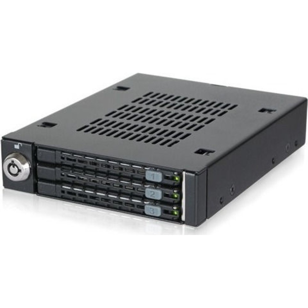 Icy Dock ToughArmor Triple Bay 2.5 Inch SAS/SATA HDD/SSD Mobile Rack For External 3.5 Inch Drive Bay Μαύρο (MB993SK-B)