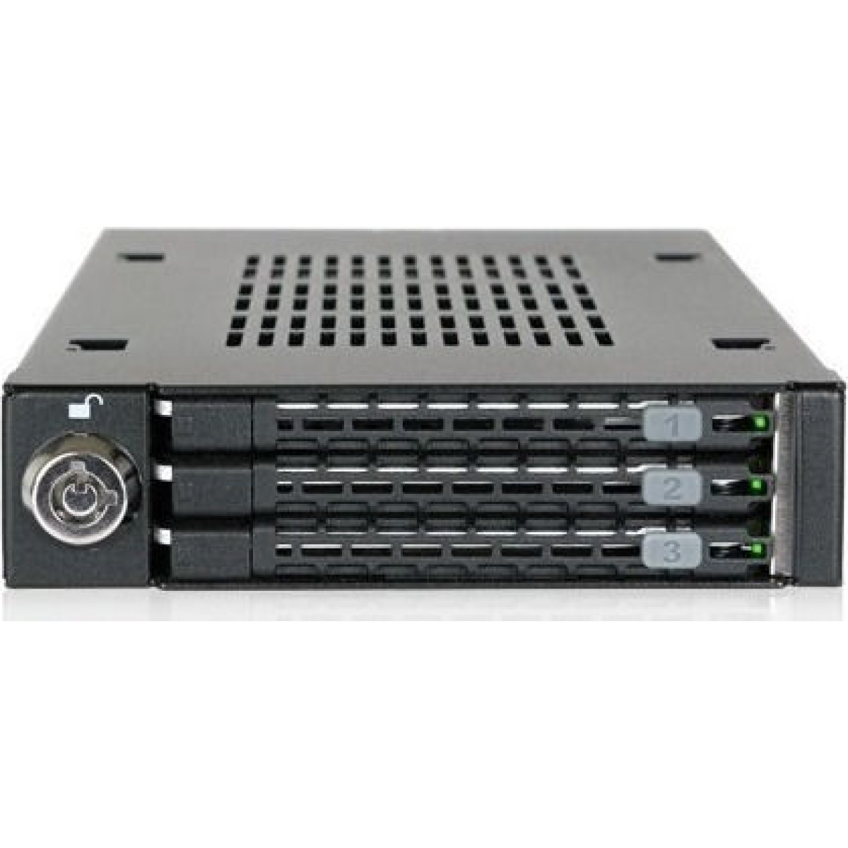 Icy Dock ToughArmor Triple Bay 2.5 Inch SAS/SATA HDD/SSD Mobile Rack For External 3.5 Inch Drive Bay Μαύρο (MB993SK-B)