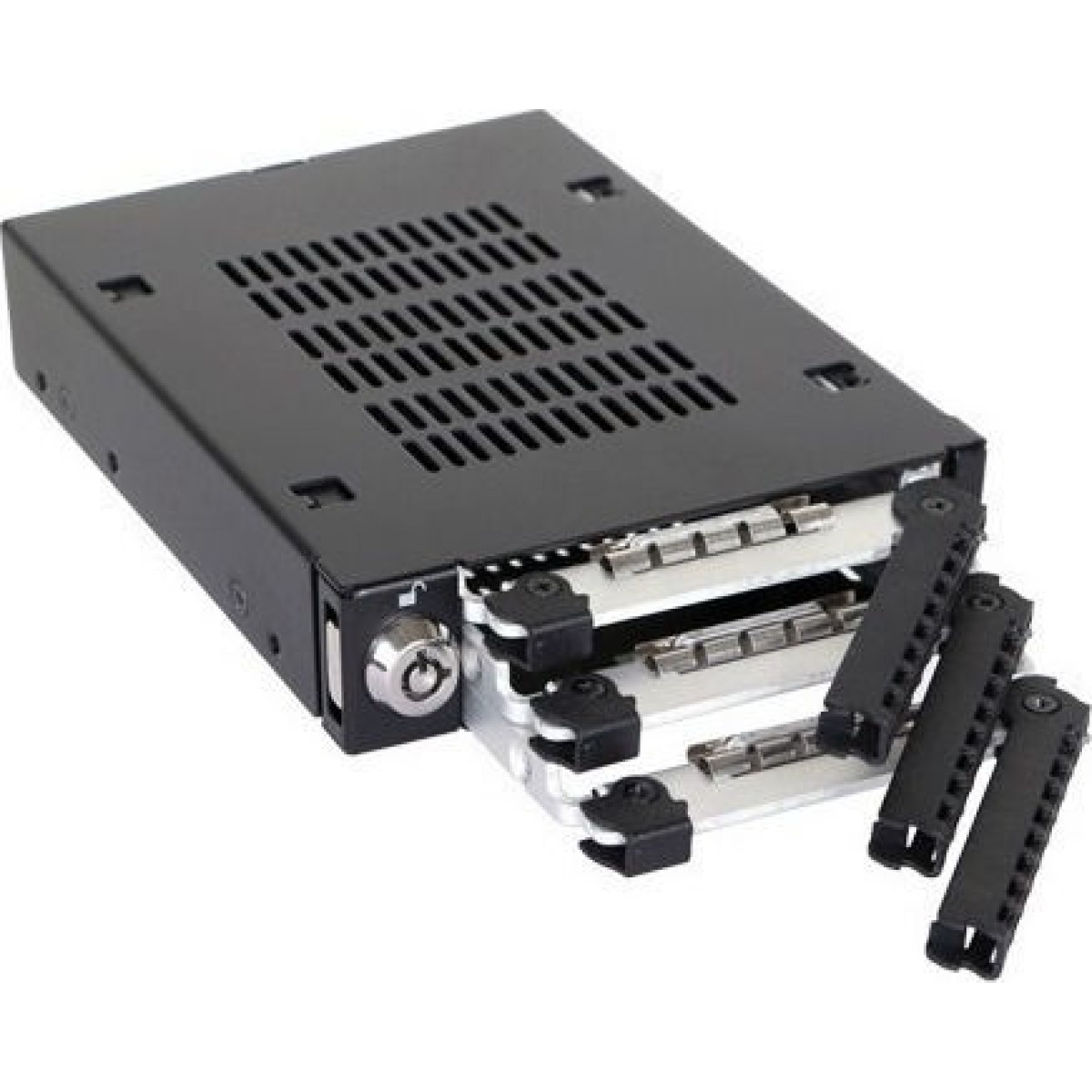 Icy Dock ToughArmor Triple Bay 2.5 Inch SAS/SATA HDD/SSD Mobile Rack For External 3.5 Inch Drive Bay Μαύρο (MB993SK-B)