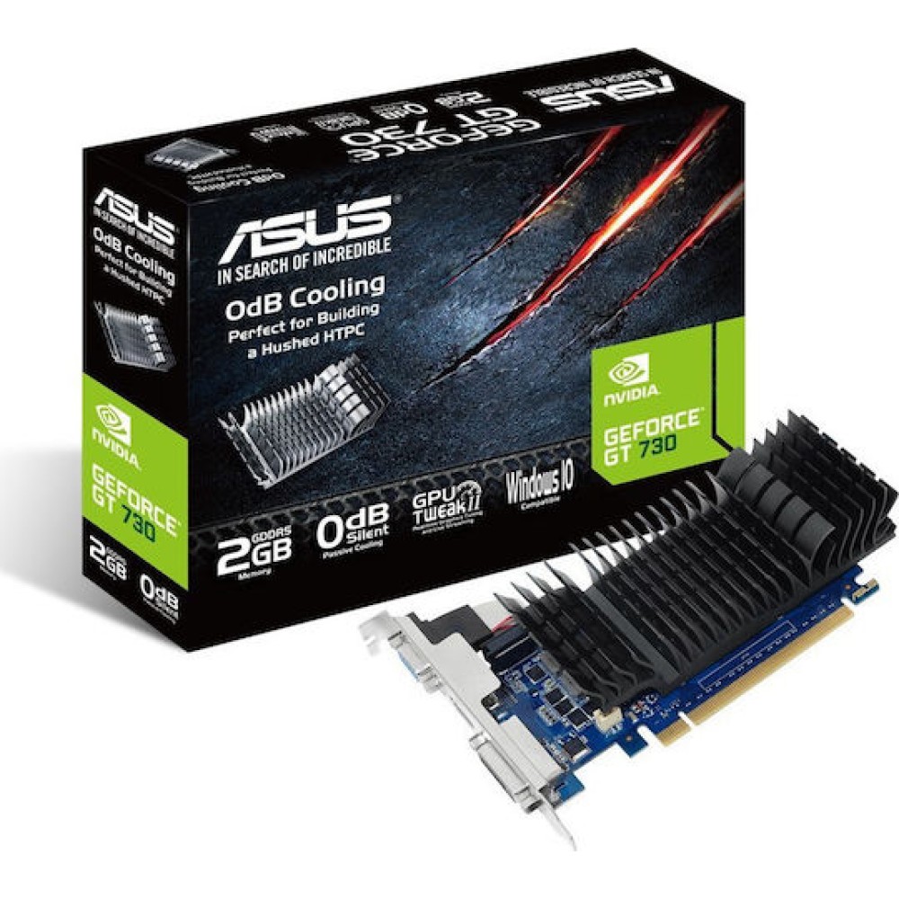 Asus GeForce GT 730 2GB GDDR5 Silent with Brackets Κάρτα Γραφικών